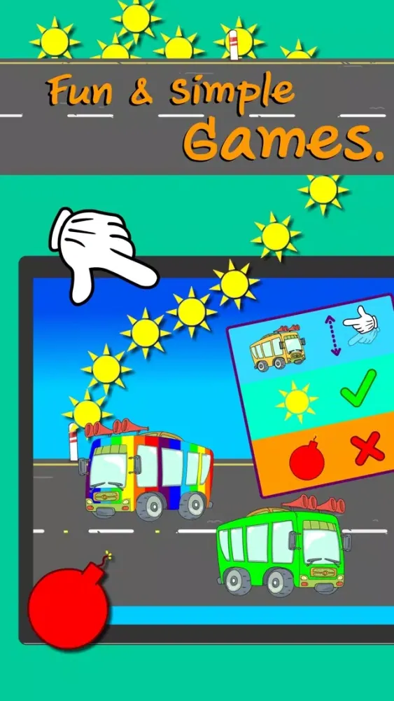 Tangkapan skrin Wheels on the bus sing along song games for kids