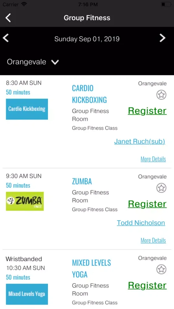 Screenshot di California Family Fitness