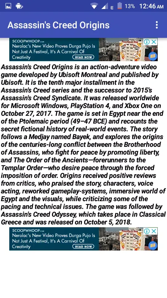 Capturas de tela do History of Assassin's Creed Origins