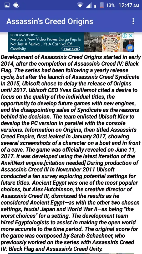 Capturas de tela do History of Assassin's Creed Origins
