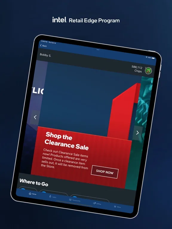 Screenshot di Intel® Retail Edge Program iPad 