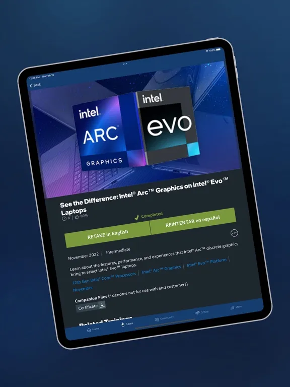 Screenshot di Intel® Retail Edge Program iPad 