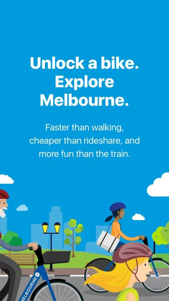 Capturas de tela do Melbourne Bike-Share