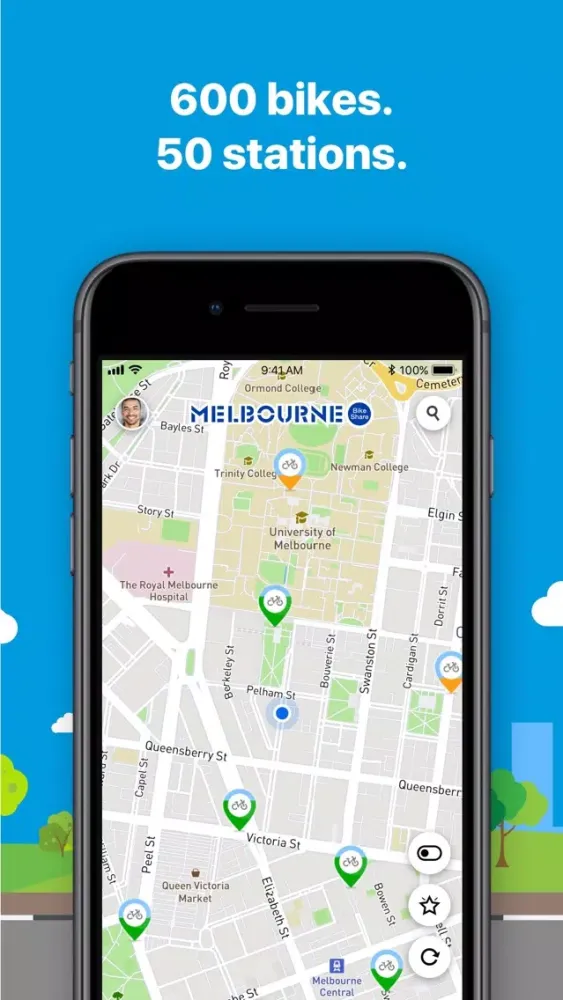 Capturas de tela do Melbourne Bike-Share