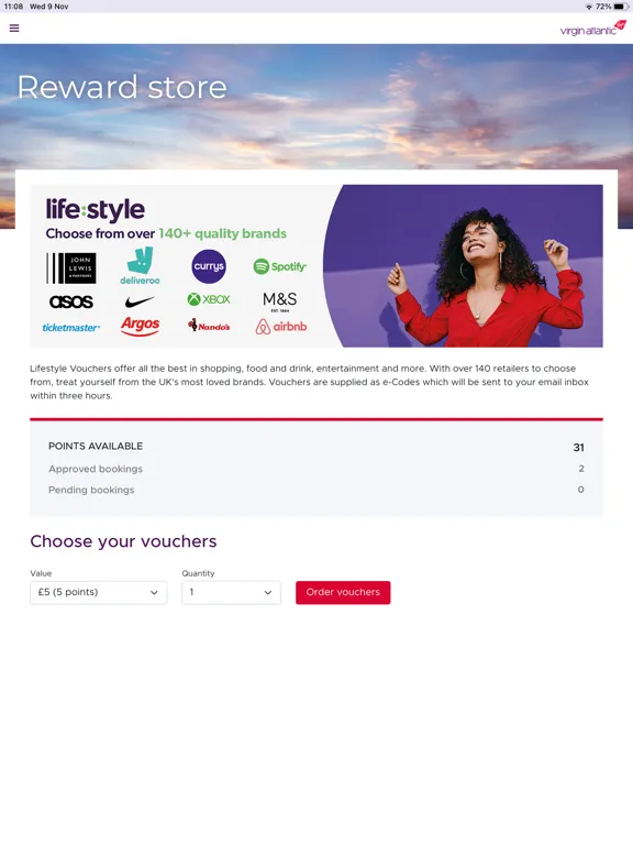 Virgin Atlantic Sky High Club iPad  Screenshots