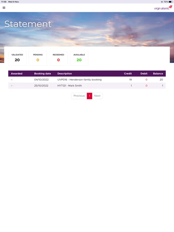 Virgin Atlantic Sky High Club iPad  Screenshots