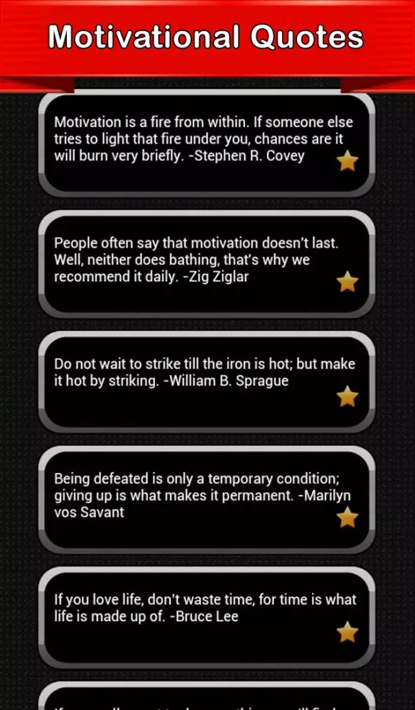 Capturas de tela do Best Motivational Quotes