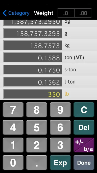 Tangkapan skrin UnitConverter Pro