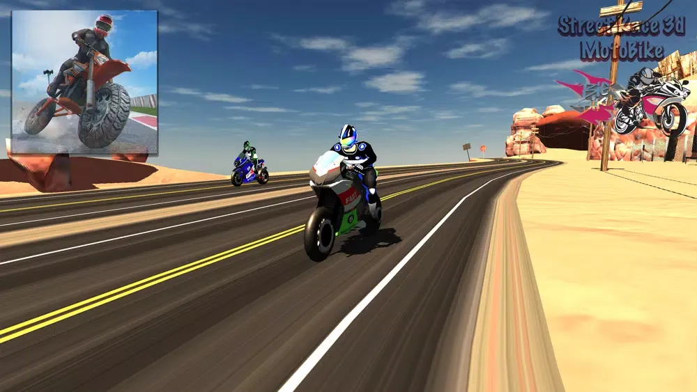 Capturas de tela do Street MotorBike Real Race 3D