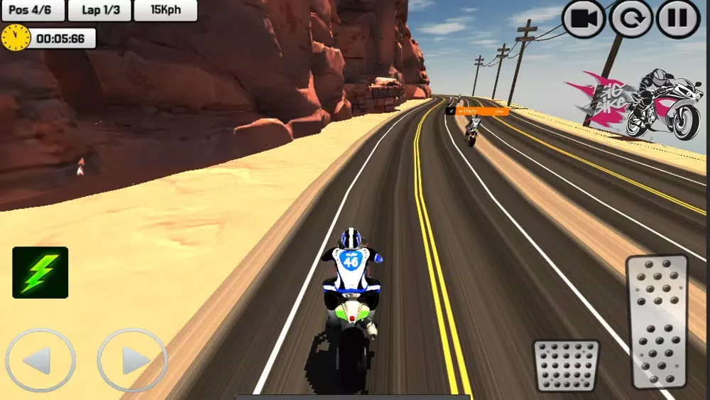 Capturas de tela do Street MotorBike Real Race 3D