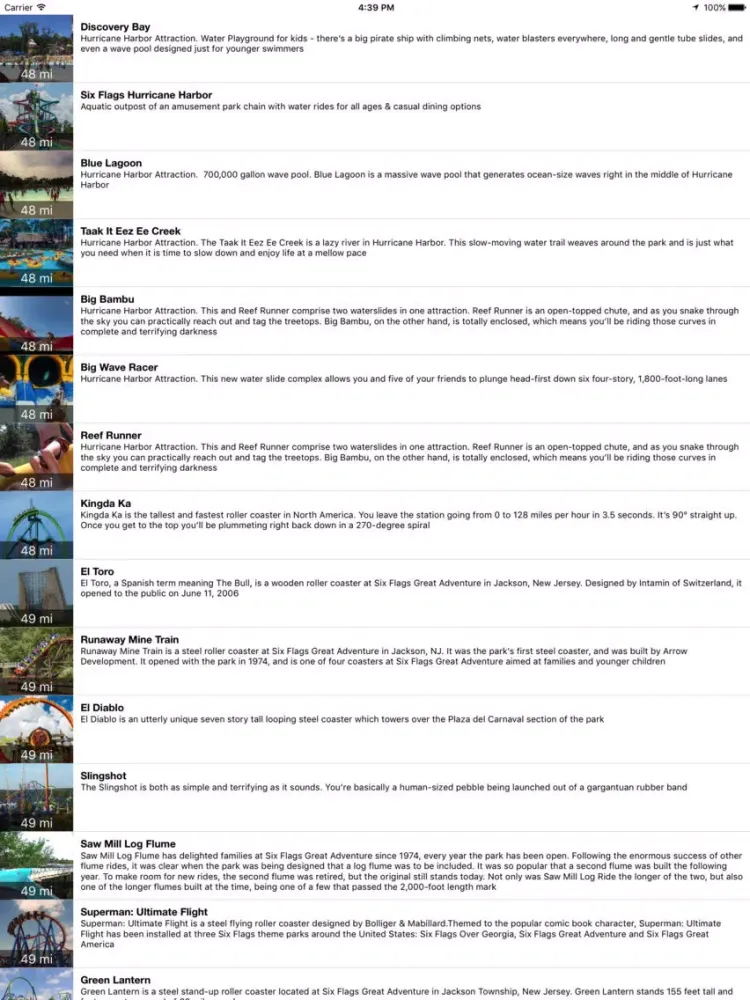 Capturas de tela do VR Guide: Six Flags, Great Adv iPad 