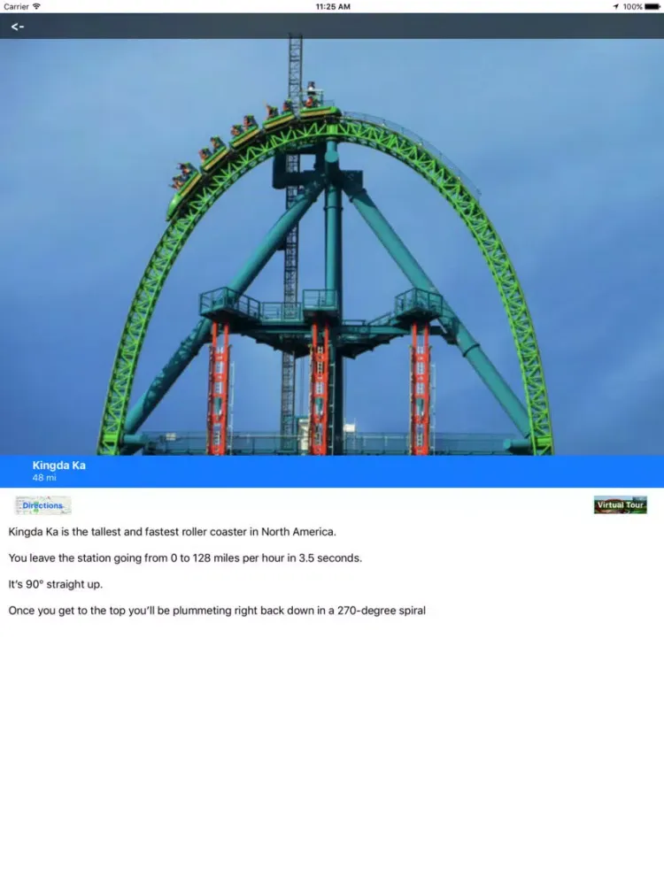 Capturas de tela do VR Guide: Six Flags, Great Adv iPad 