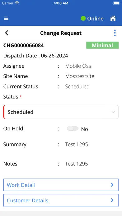 MobileOSS Ekran Görüntüleri