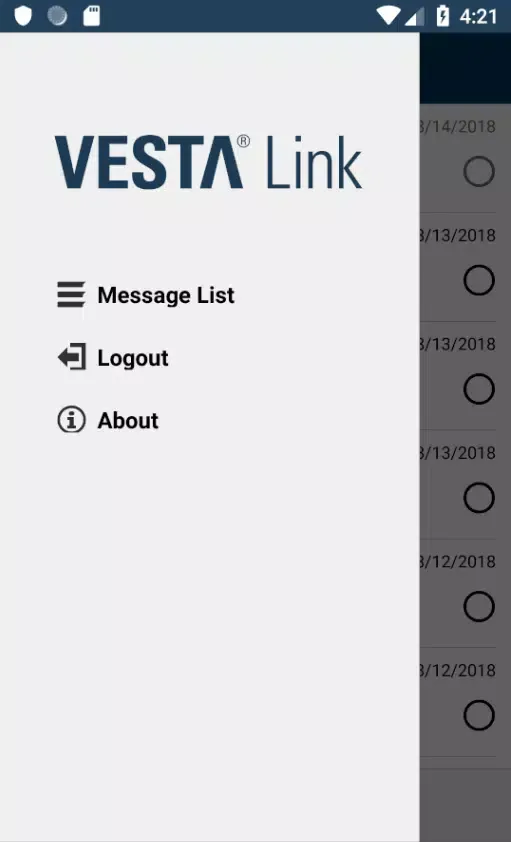 Capturas de tela do VESTA Link