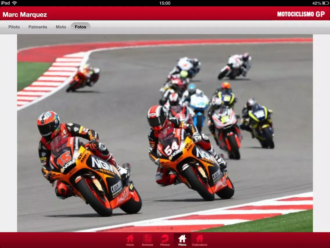 Tangkapan layar Motociclismo GP iPad 