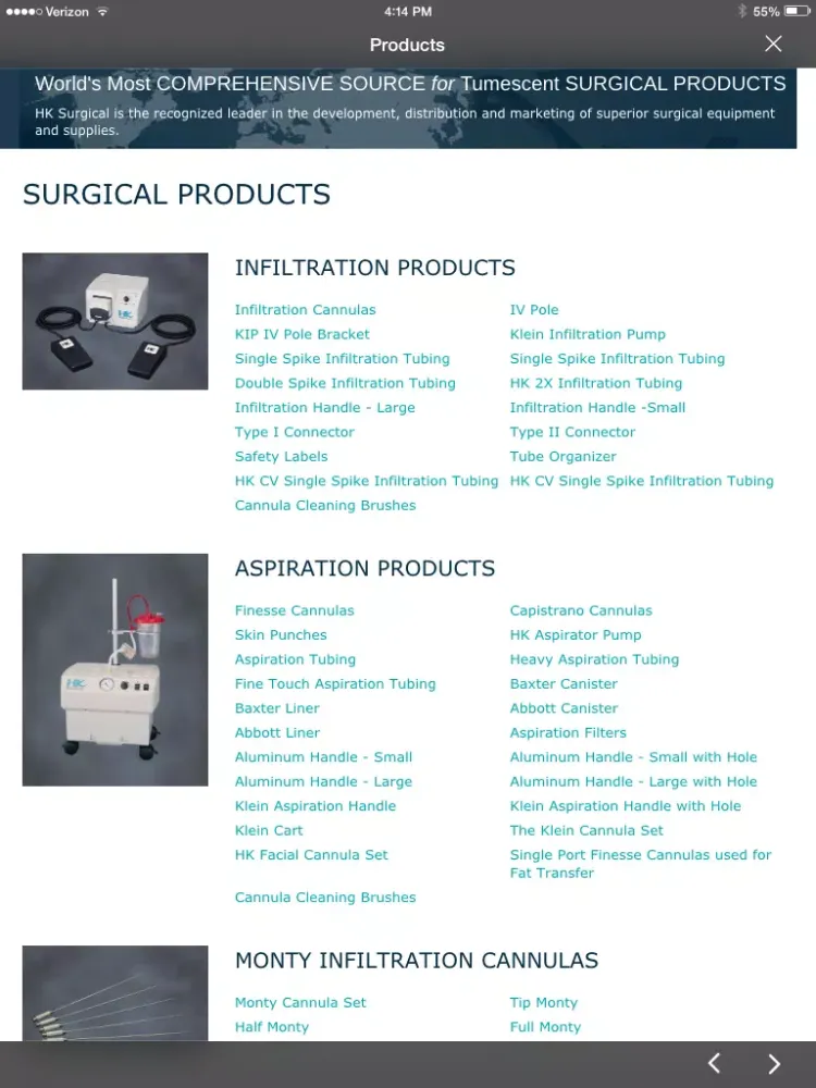 HK Surgical iPad  سکرین شاٹس
