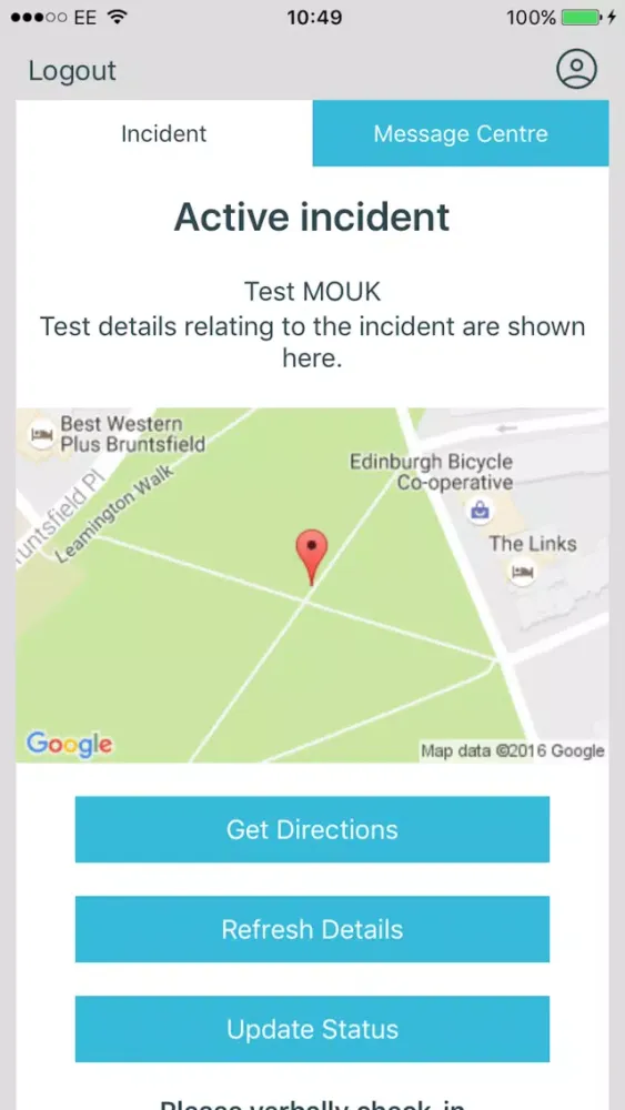 MOUK Response App Ekran Görüntüleri