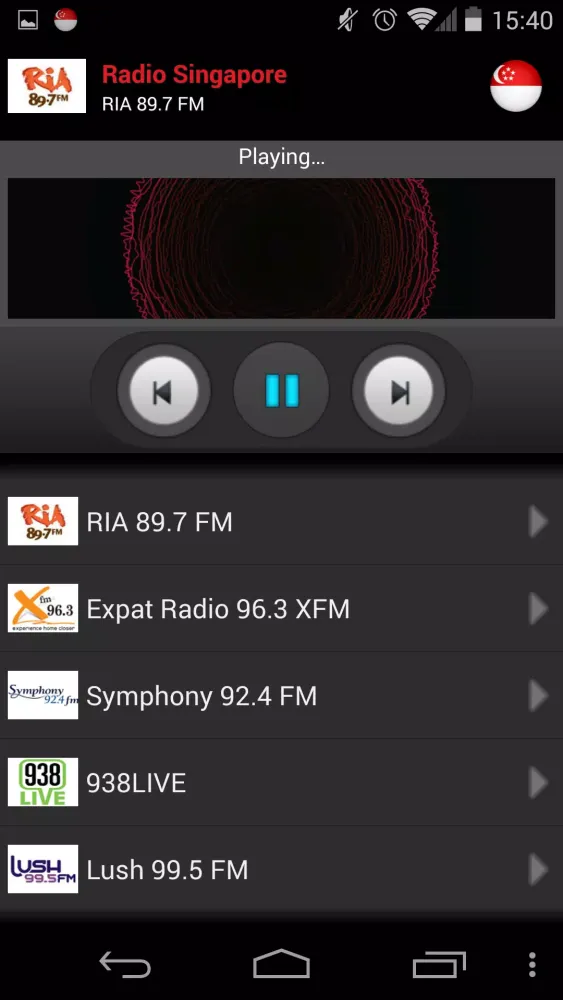Capturas de pantalla de RADIO SINGAPORE