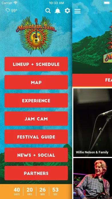 Zrzuty ekranu Mountain Jam Festival