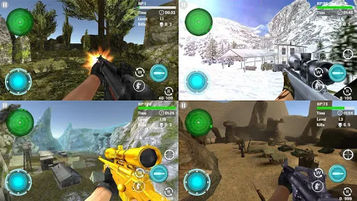 Capturas de tela do Mountain Sniper Shooting