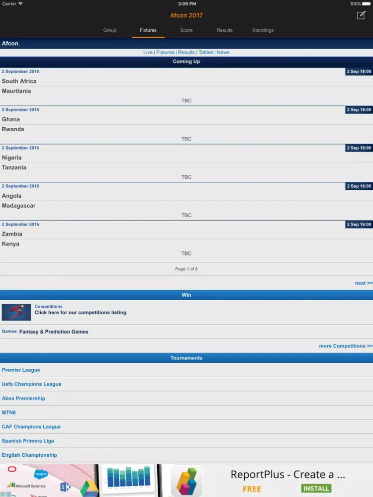 Capturas de pantalla de CAF Football - Afcon 2019 iPad 