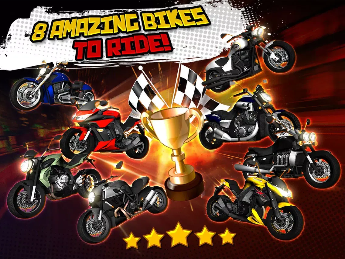 Capturas de tela do Motor-Bike Drag Racing Hero - Real Driving Simulator Road Race Rivals Game iPad 