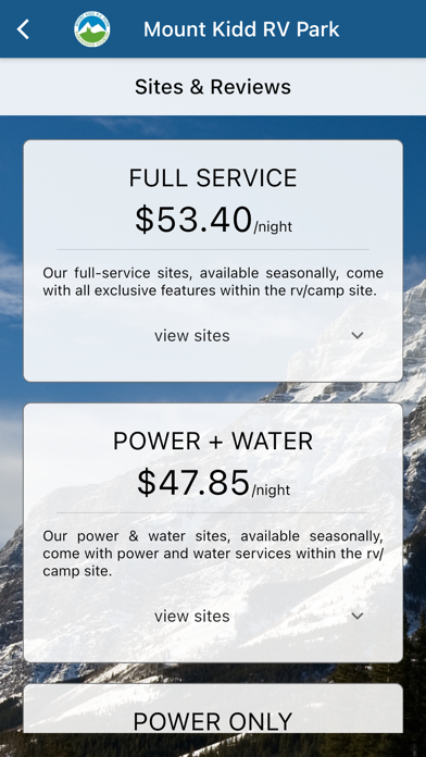 Zrzuty ekranu Mount Kidd RV Park