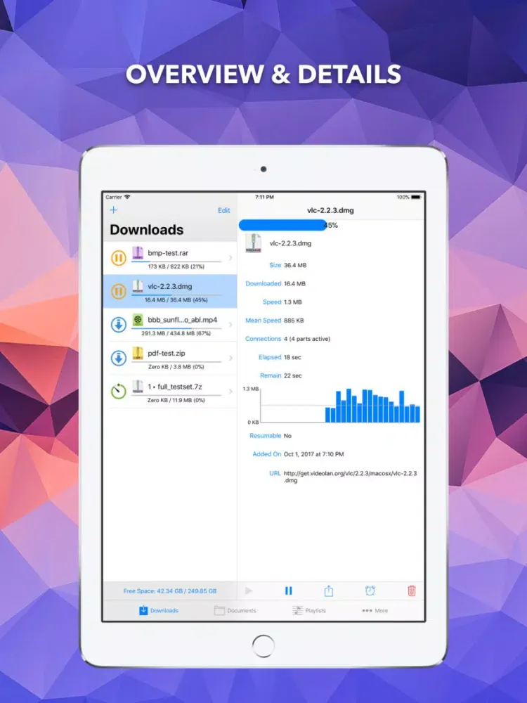 Tangkapan skrin EDM - Browse and Receive Files iPad 