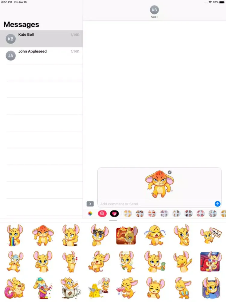 ภาพหน้าจอของ MouseMoji - Stickers Pack iPad 