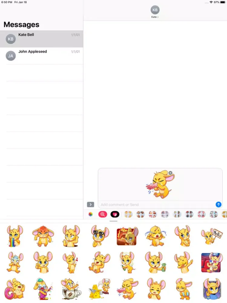 ภาพหน้าจอของ MouseMoji - Stickers Pack iPad 