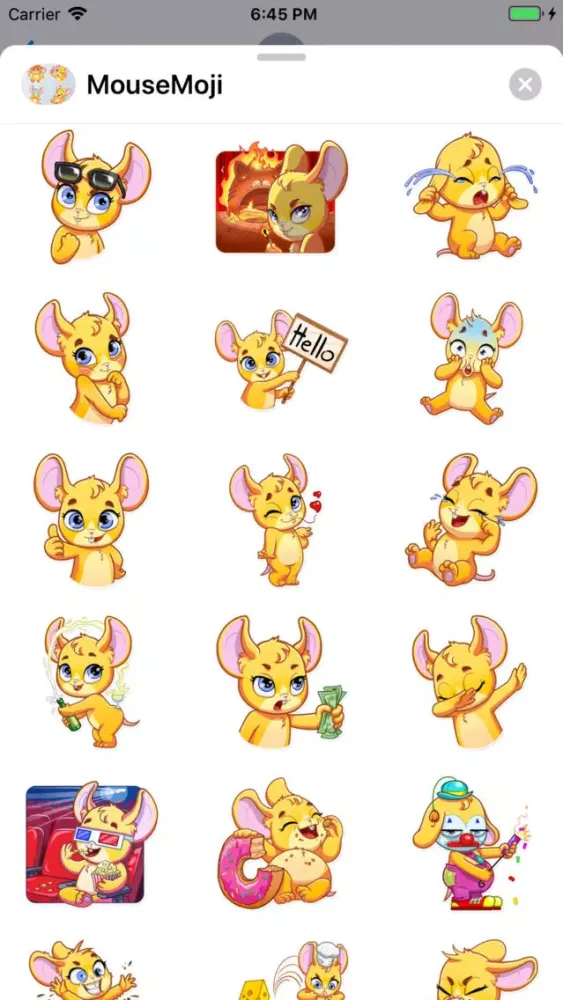 ภาพหน้าจอของ MouseMoji - Stickers Pack