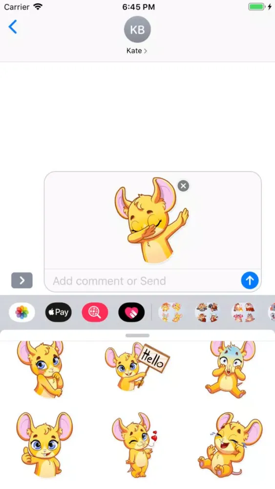ภาพหน้าจอของ MouseMoji - Stickers Pack