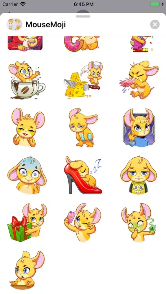 ภาพหน้าจอของ MouseMoji - Stickers Pack