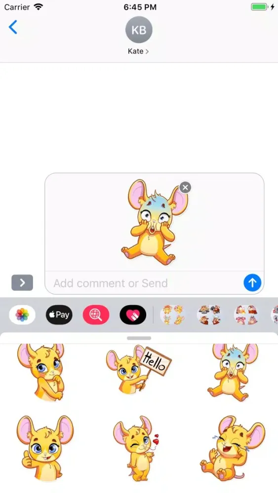 ภาพหน้าจอของ MouseMoji - Stickers Pack