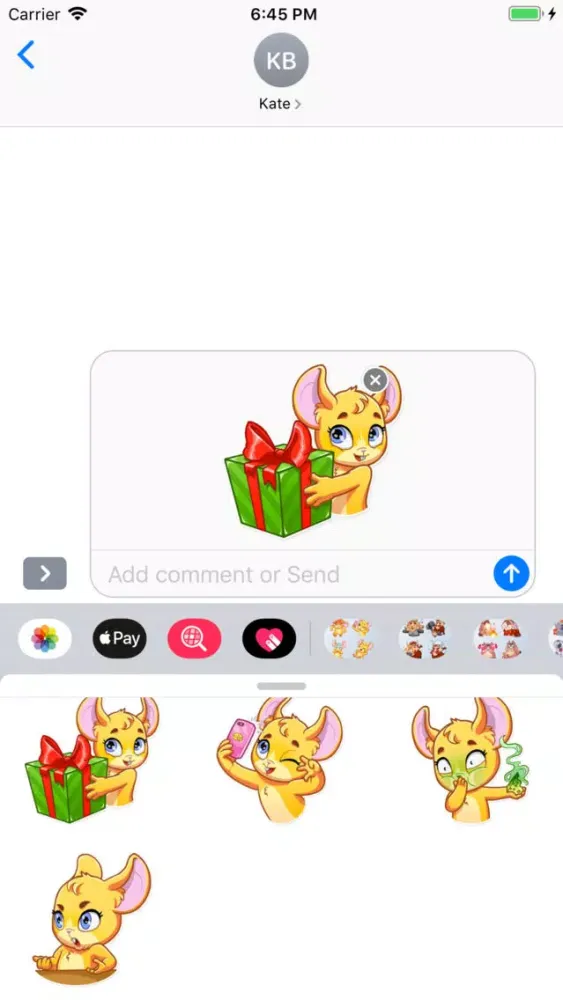 ภาพหน้าจอของ MouseMoji - Stickers Pack