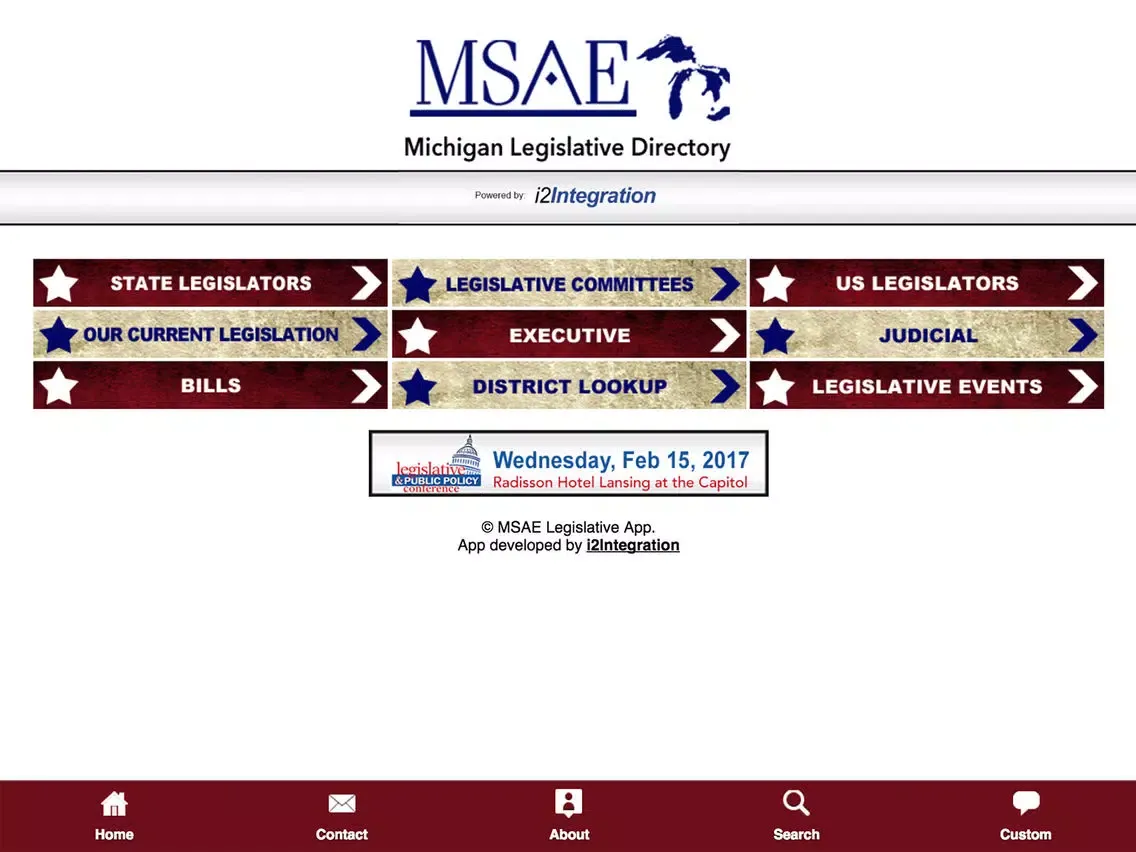 Tangkapan skrin MSAE Legislative App iPad 