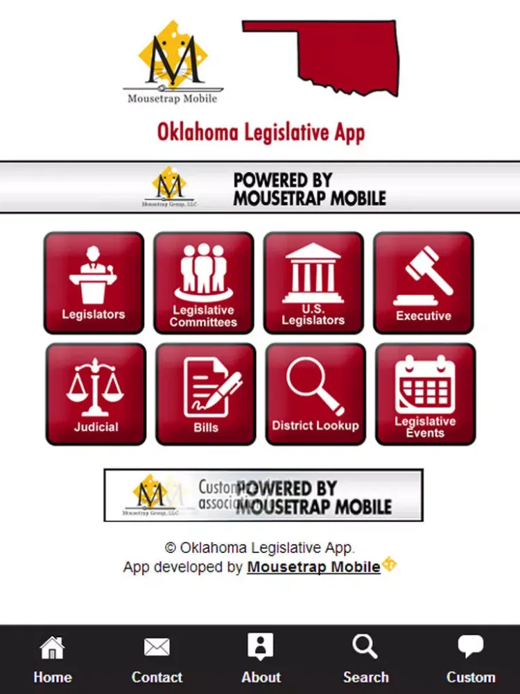Tangkapan skrin Oklahoma Legislative App iPad 
