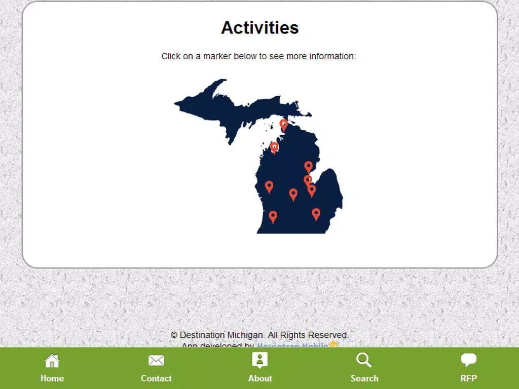 Tangkapan layar Meetings Michigan iPad 