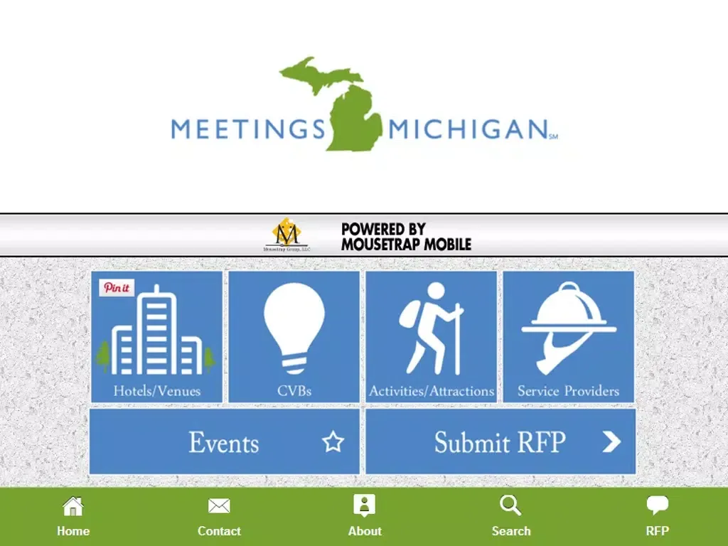 Tangkapan layar Meetings Michigan iPad 