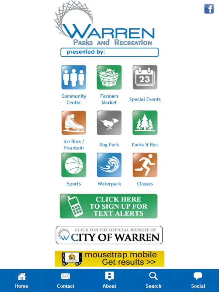 Warren Parks and Rec iPad 应用截图