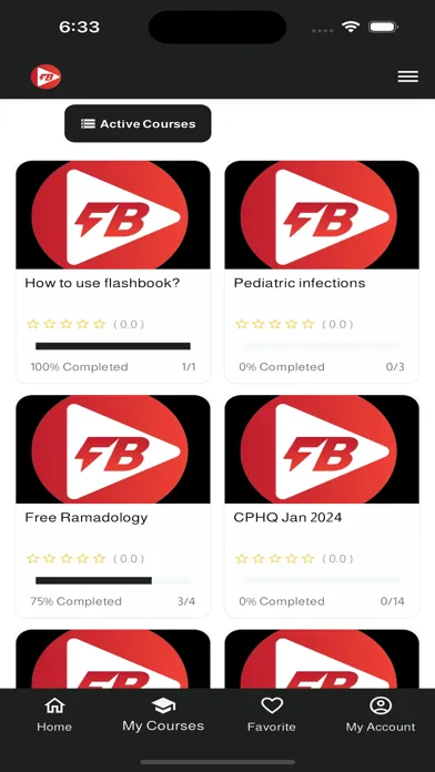 Zrzuty ekranu FB Courses