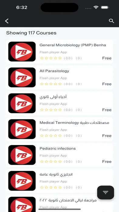 Zrzuty ekranu FB Courses