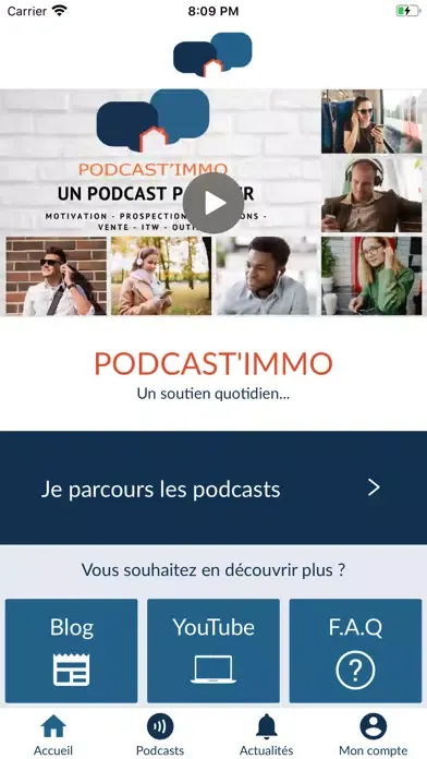 Podcast'immo Ekran Görüntüleri