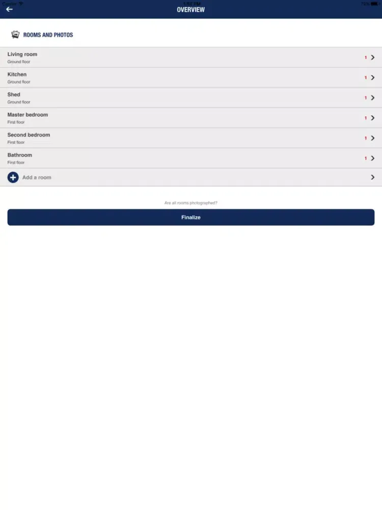 Ballards Survey App iPad  Ekran Görüntüleri