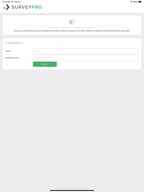 Tangkapan skrin The SurveyPro iPad 