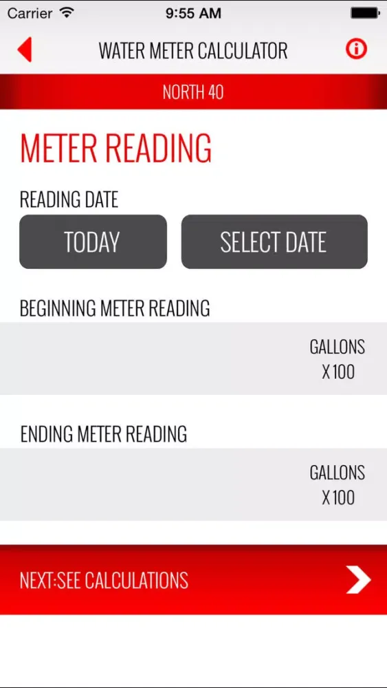 Captures d'écran de Water Meter Calculator by UNL Extension