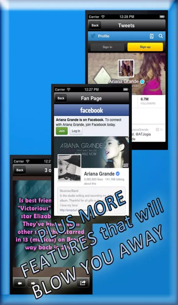 Captures d'écran de FunApps - Ariana Grande Edition