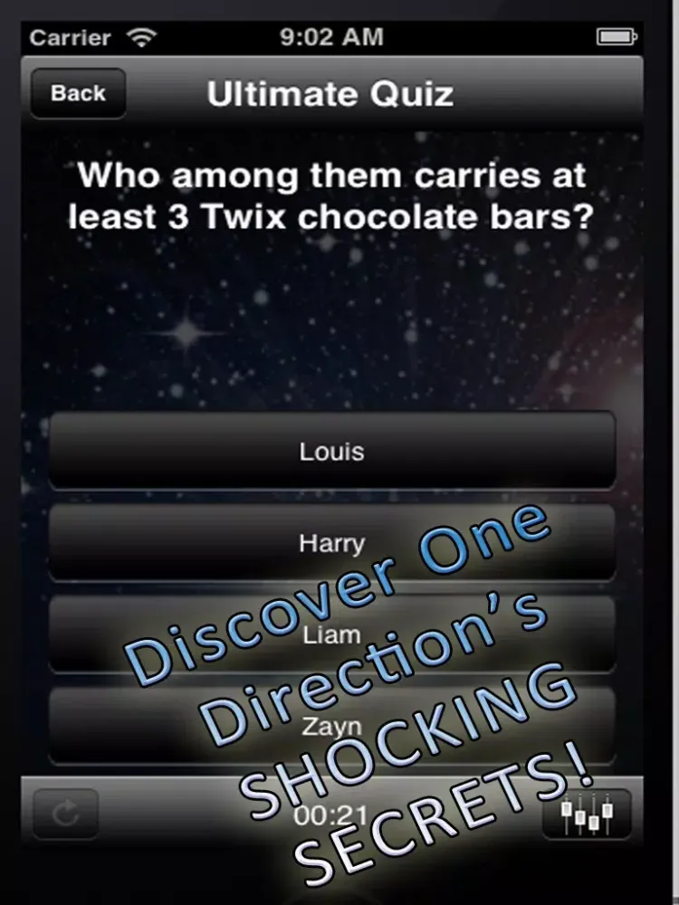 Tangkapan layar The Pop Quiz - One Direction Edition iPad 