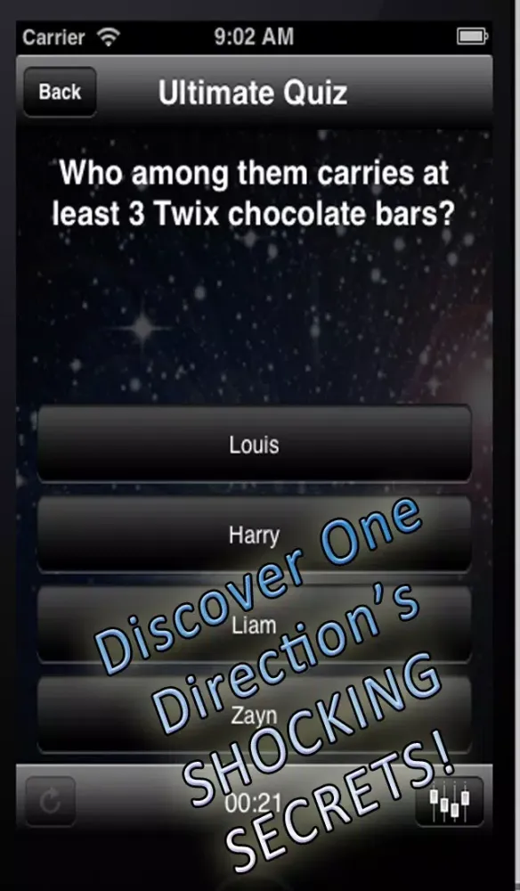 Tangkapan layar The Pop Quiz - One Direction Edition