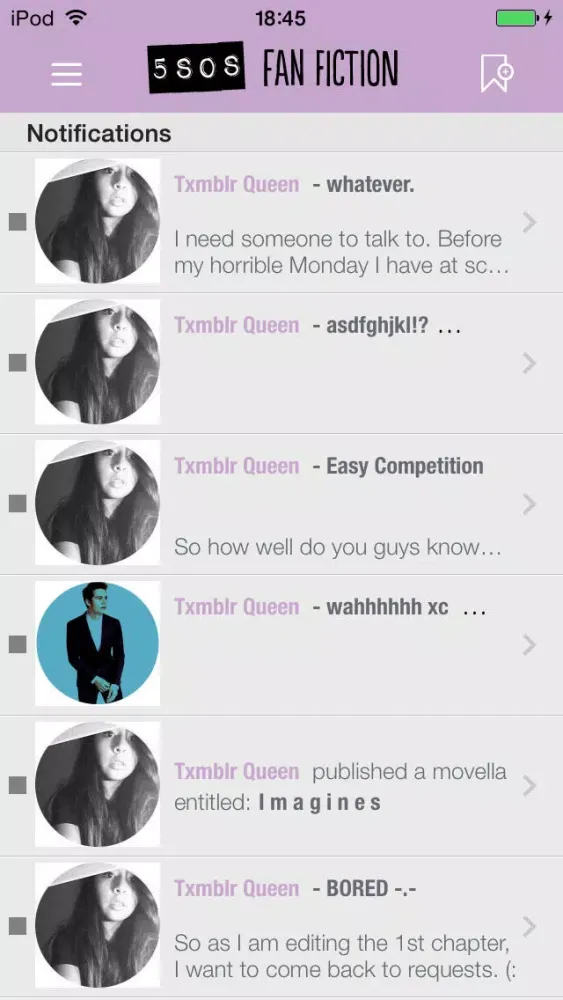 Capturas de tela do 5 Seconds of Summer (5SOS) Fanfiction - Movellas